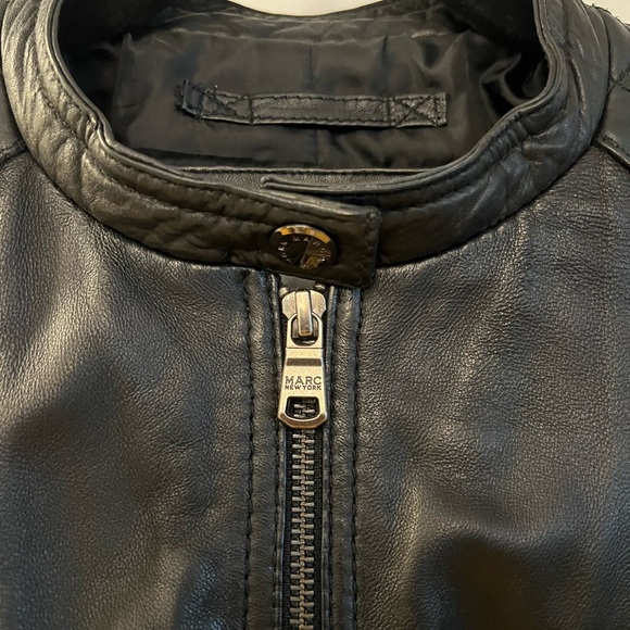 Andrew Marc Black Moto Leather Jacket - Picture 2 of 10